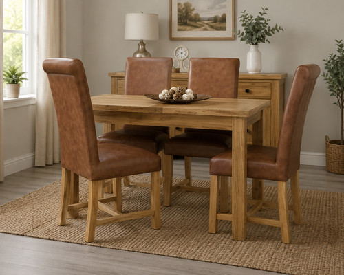 Solid oak deluxe round - deluxe,