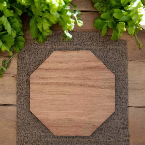 Octagon placemat set wood - set,