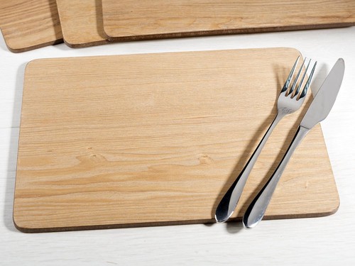 Oak veneer placemats set - veneer,