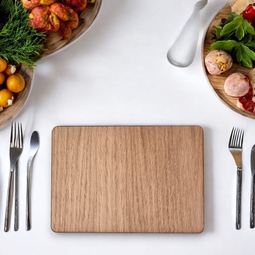 Rectangle placemat set wood - set,