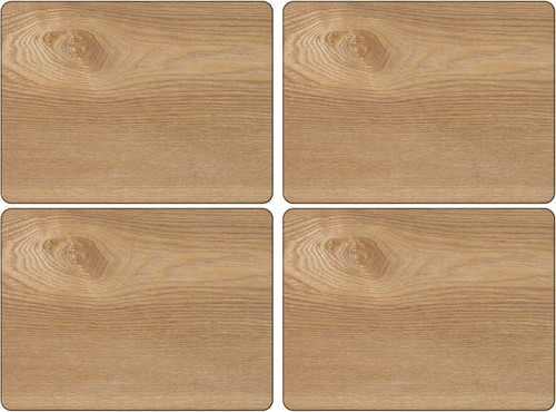 Oak veneer placemats set - oak,