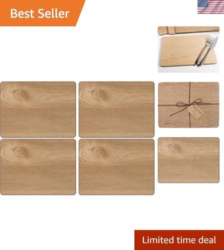 Natural wood grain placemats - natural,